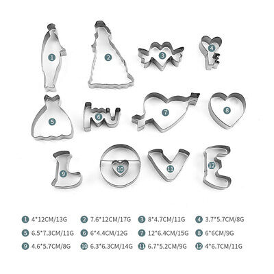 Love Theme Stainless Steel Cookie Cutters