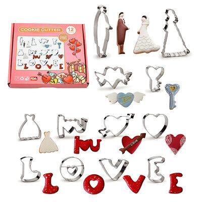 Love Theme Stainless Steel Cookie Cutters