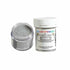 A jar of sparkling silver sugar sprinkles by Sugarflair Colours, designed for elegant and shimmering edible decorations.