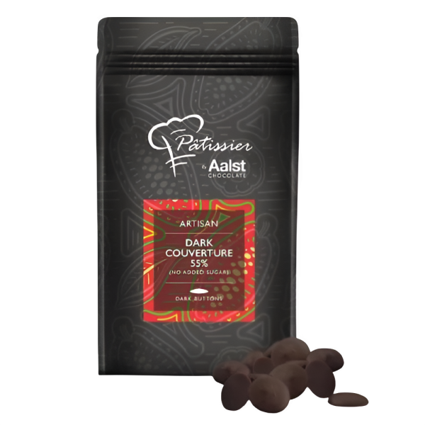 Patissier Dark 55% Chocolate Buttons 2.5kg (No Added Sugar)