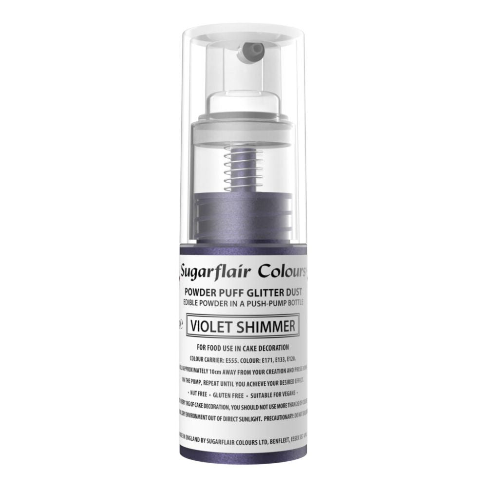 Sugarflair Edible Puff Dust Spray 10g - Violet Shimmer
