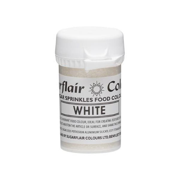 Sugarflair Sugar Sprinkles White 20g