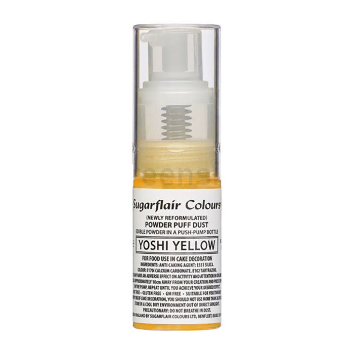 Sugarflair Edible Glitter Dust Spray 10g - Yoshi Yellow