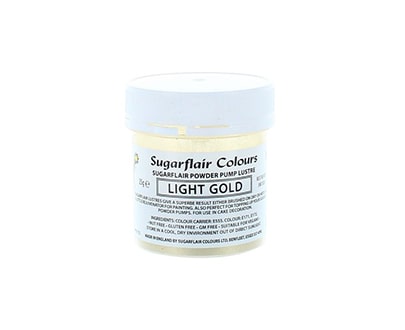 sugarflair edible glitter dust powder light gold-min