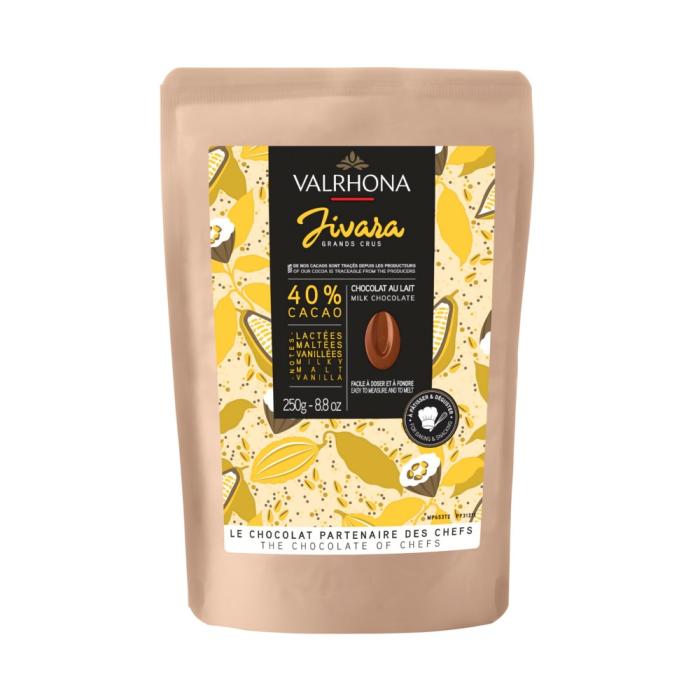 Packaging picture of Valrhona Jivara chocolate