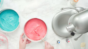 Making A Colorful Cake